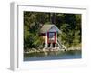 Vacation Home and Boats on Island in Helsinki harbor, Helsinki, Finland-Nancy & Steve Ross-Framed Photographic Print