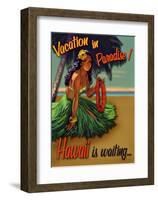 Vacation in Hawaii-null-Framed Giclee Print