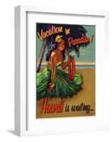 Vacation in Hawaii-null-Framed Giclee Print