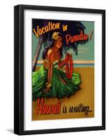 Vacation in Hawaii-null-Framed Giclee Print