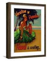 Vacation in Hawaii-null-Framed Giclee Print