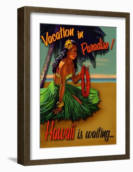 Vacation in Hawaii-null-Framed Giclee Print