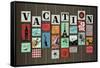 Vacation on Strings-Art Licensing Studio-Framed Stretched Canvas