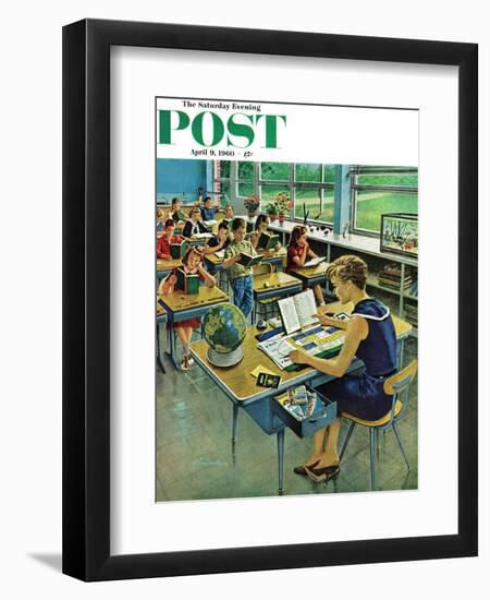 "Vacation Plans," Saturday Evening Post Cover, April 9, 1960-Ben Kimberly Prins-Framed Giclee Print