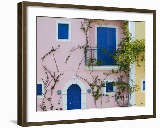 Vacation Villa Detail, Assos, Kefalonia, Ionian Islands, Greece-Walter Bibikow-Framed Photographic Print