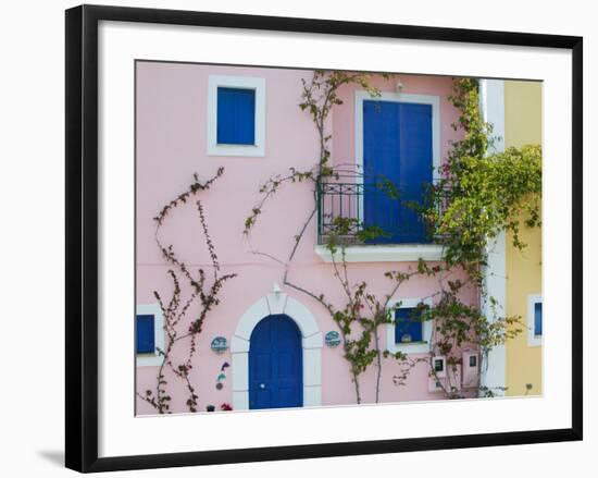 Vacation Villa Detail, Assos, Kefalonia, Ionian Islands, Greece-Walter Bibikow-Framed Photographic Print