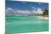 Vacationers along Palm Beach in Aruba-raphoto-Mounted Photographic Print