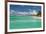 Vacationers along Palm Beach in Aruba-raphoto-Framed Photographic Print