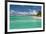 Vacationers along Palm Beach in Aruba-raphoto-Framed Photographic Print