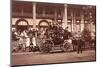Vacationers and Coach outside Fort William Henry Hotel-null-Mounted Photographic Print
