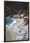 Vacationers Enjoying the Beach, Monterosso, Cinque Terre, Italy-Terry Eggers-Framed Photographic Print