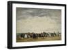 Vacationers on the Beach at Trouville, 1864-Eugene Louis Boudin-Framed Giclee Print