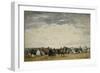 Vacationers on the Beach at Trouville, 1864-Eugene Louis Boudin-Framed Giclee Print