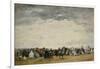 Vacationers on the Beach at Trouville, 1864-Eugene Louis Boudin-Framed Giclee Print