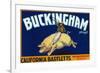 Vacaville, California, Buckingham Brand Pear Label-Lantern Press-Framed Premium Giclee Print