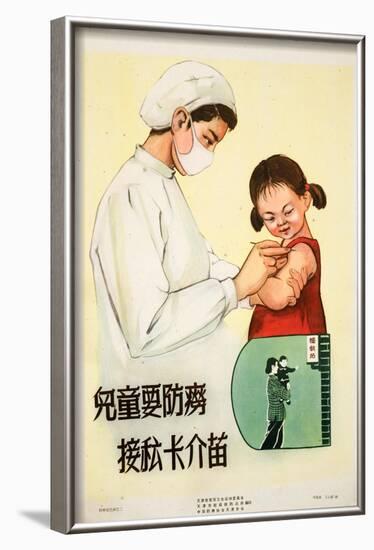 Vaccinating a Young Girl Against TB-null-Framed Art Print