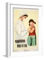 Vaccinating a Young Girl Against TB-null-Framed Art Print