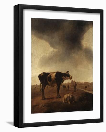Vaches, moutons et berger-Paulus Potter-Framed Giclee Print