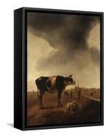 Vaches, moutons et berger-Paulus Potter-Framed Stretched Canvas