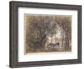 Vaches Sous Bois, 1862-Charles Francois Daubigny-Framed Giclee Print