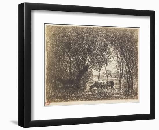 Vaches Sous Bois, 1862-Charles Francois Daubigny-Framed Giclee Print