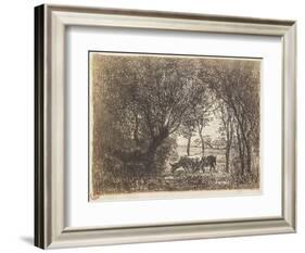 Vaches Sous Bois, 1862-Charles Francois Daubigny-Framed Giclee Print