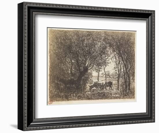 Vaches Sous Bois, 1862-Charles Francois Daubigny-Framed Giclee Print