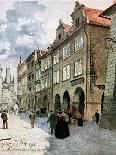 View of the Charles Bridge from Krizovnicka Namesti, from 'stara Praha-Vaclav Jansa-Giclee Print