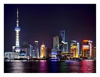 Shanghai at night-Vadim Ratsenskiy-Art Print