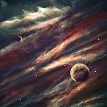 Planets over the Nebulae in Space-Vadim Sadovski-Art Print