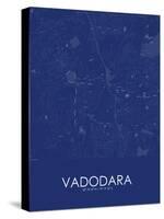 Vadodara, India Blue Map-null-Stretched Canvas