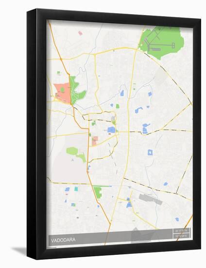 Vadodara, India Map-null-Framed Poster