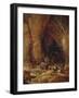 Vagabonds and Washerwomen in Cave-David Teniers II-Framed Giclee Print