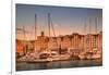 Vagen Harbor and Strandkaien at Dusk-Jon Hicks-Framed Photographic Print