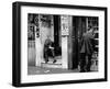 Vagrant Sitting in Doorway-Horace Bristol-Framed Photographic Print