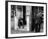 Vagrant Sitting in Doorway-Horace Bristol-Framed Photographic Print