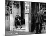 Vagrant Sitting in Doorway-Horace Bristol-Mounted Photographic Print