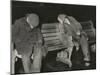 Vagrants Asleep on Bench on Thames Embankment, London-Peter Higginbotham-Mounted Photographic Print