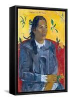 Vahine No Te Tiare (Woman with a Flower), 1891-Paul Gauguin-Framed Stretched Canvas