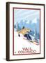 Vail, CO - Vail Downhill Skier-Lantern Press-Framed Art Print