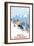 Vail, CO - Vail Downhill Skier-Lantern Press-Framed Art Print