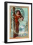 Vail, Colorado - Art Nouveau Skier-Lantern Press-Framed Art Print