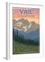 Vail, Colorado - Bears and Spring Flowers-Lantern Press-Framed Art Print