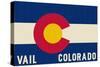 Vail, Colorado - Colorado State Flag-Lantern Press-Stretched Canvas