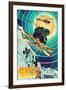 Vail, Colorado - Heli-Skiing-Lantern Press-Framed Art Print