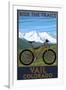 Vail, Colorado - Ride the Trails, Mountain Bike-Lantern Press-Framed Art Print