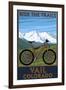 Vail, Colorado - Ride the Trails, Mountain Bike-Lantern Press-Framed Art Print