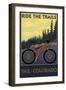 Vail, Colorado - Ride the Trails-Lantern Press-Framed Art Print