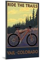 Vail, Colorado - Ride the Trails-Lantern Press-Mounted Art Print