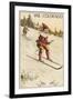 Vail, Colorado - Santa Skiing-Lantern Press-Framed Art Print